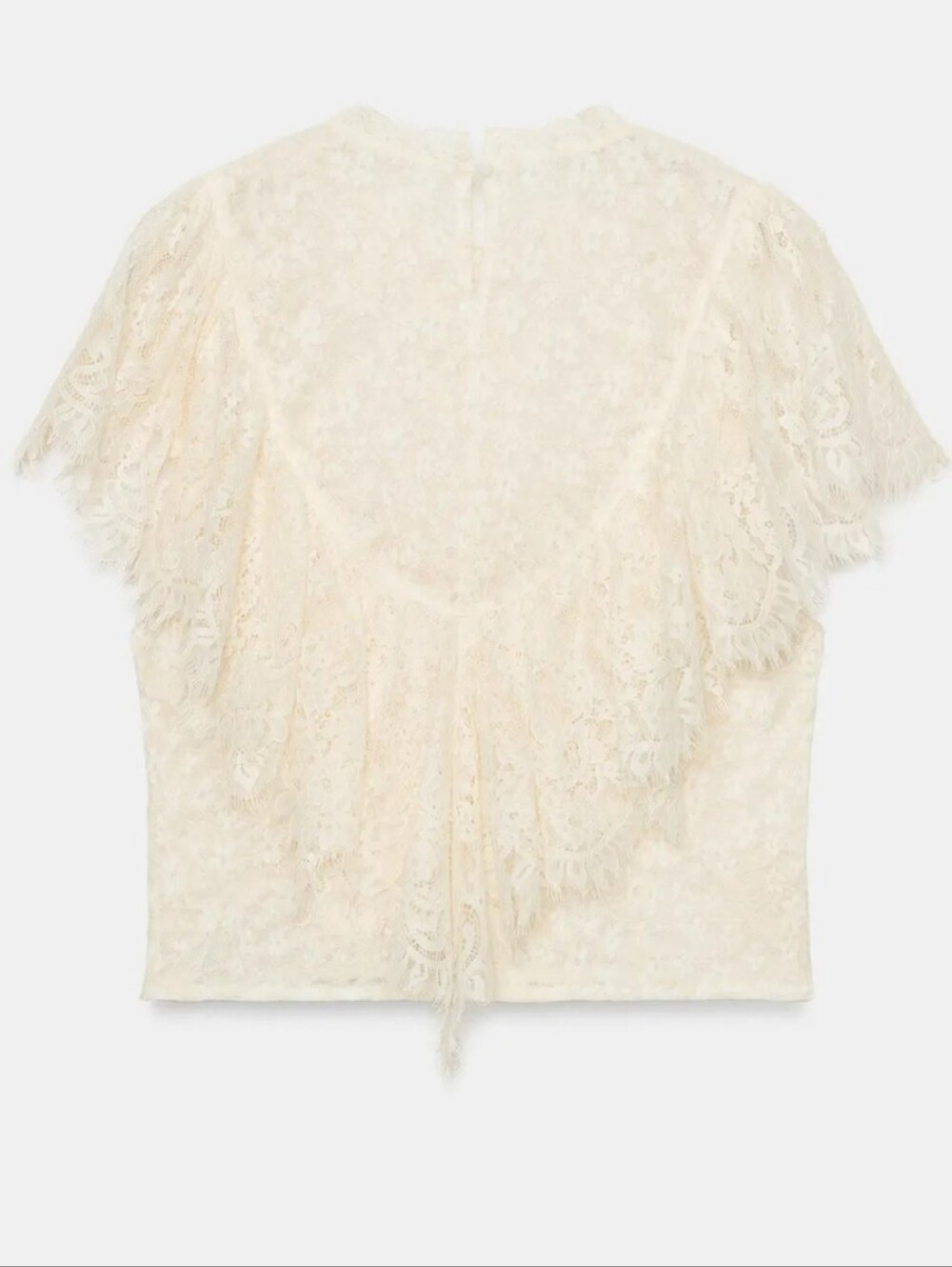 ZARA COMBINATION RUFFLE TOP - Picture 8 of 10